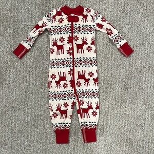 Hanna Andersson Red and White Nordic Footies